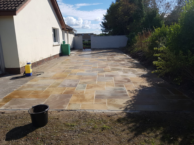 Paving, Indian sandstone, landscaping galway